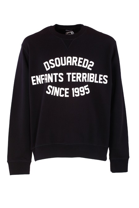 Shop DSQUARED2  Sweatshirt: DSQUARED2 cotton sweatshirt.
Crew neck.
Long sleeves.
Lettering print on the front.
Regular fit.
Composition: 100% Cotton.
Made in Portugal.. S74GU0758 D25004-900